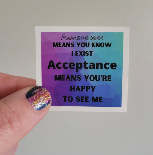Autism Awareness/Acceptance Sticker