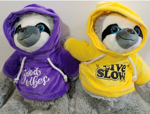 Weighted Plush Sloth with Hoodie