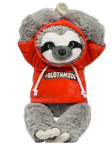Weighted Plush Sloth with Hoodie